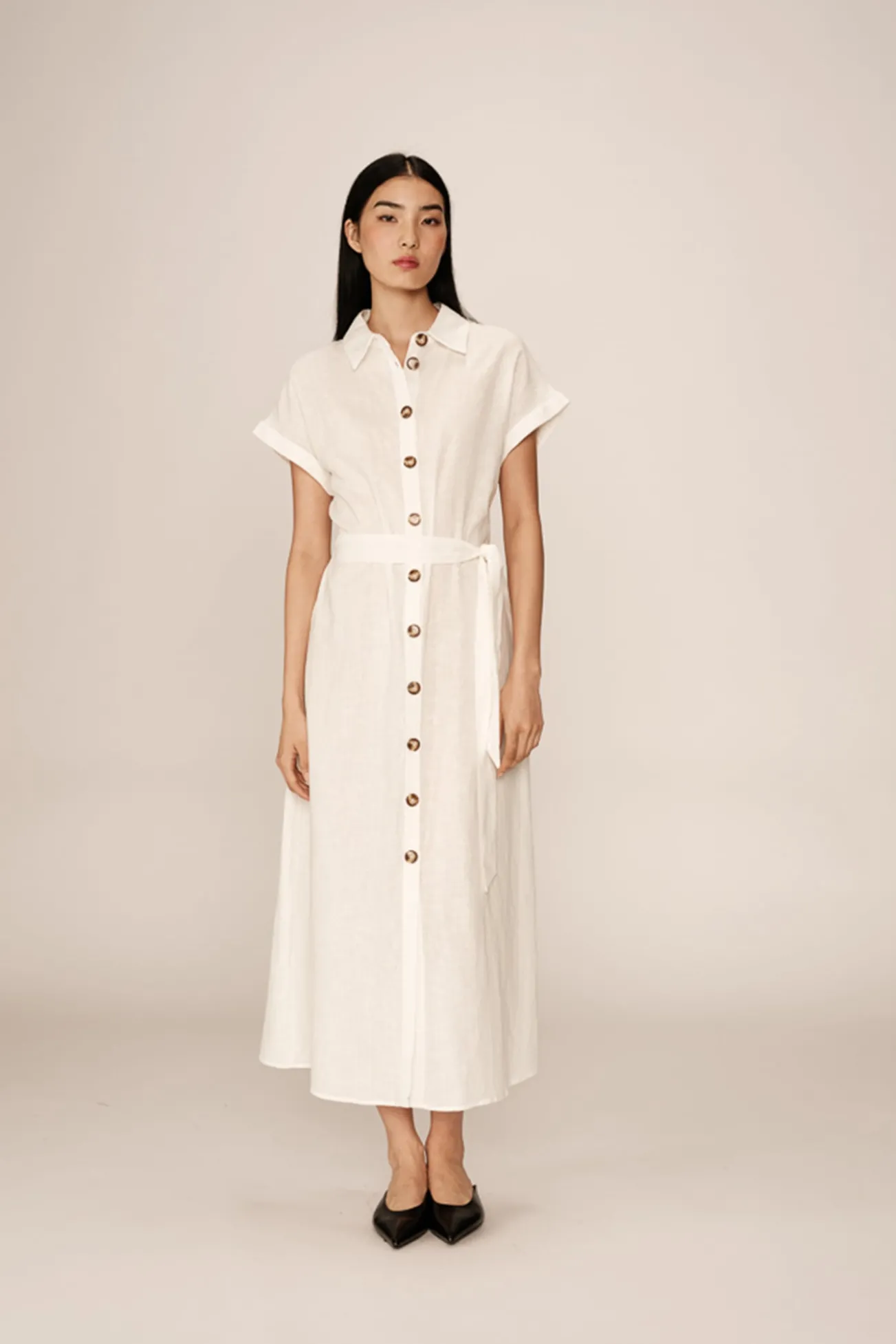 Vestido camisero largo