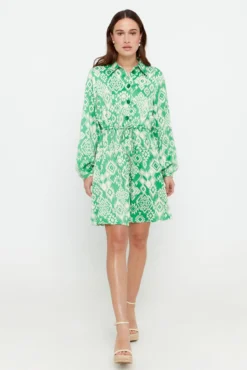 Vestido camisero manga larga