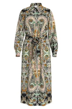 Vestido camisero midi estampado