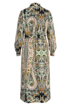 Vestido camisero midi estampado