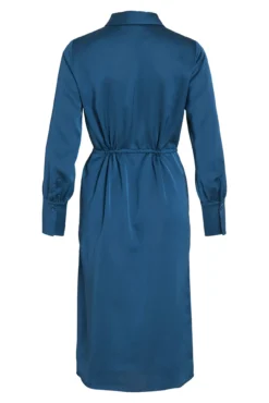 Vestido camisero satinado