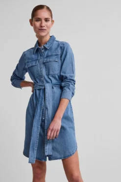 Vestido camisero vaquero midi