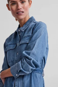 Vestido camisero vaquero midi