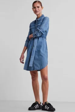 Vestido camisero vaquero midi