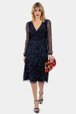 Vestido con escote cruzado