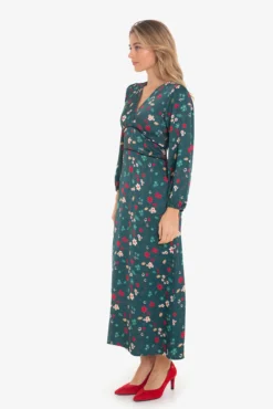 Vestido con estampado asiático