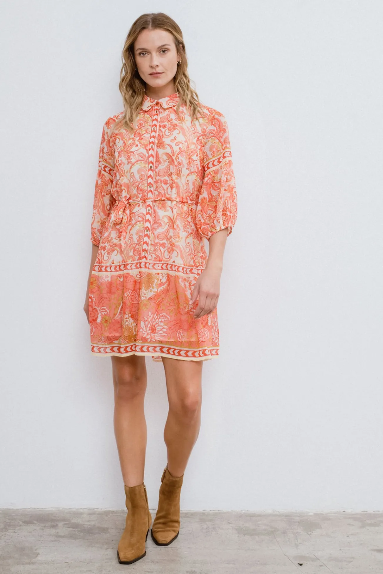Vestido corto camisero