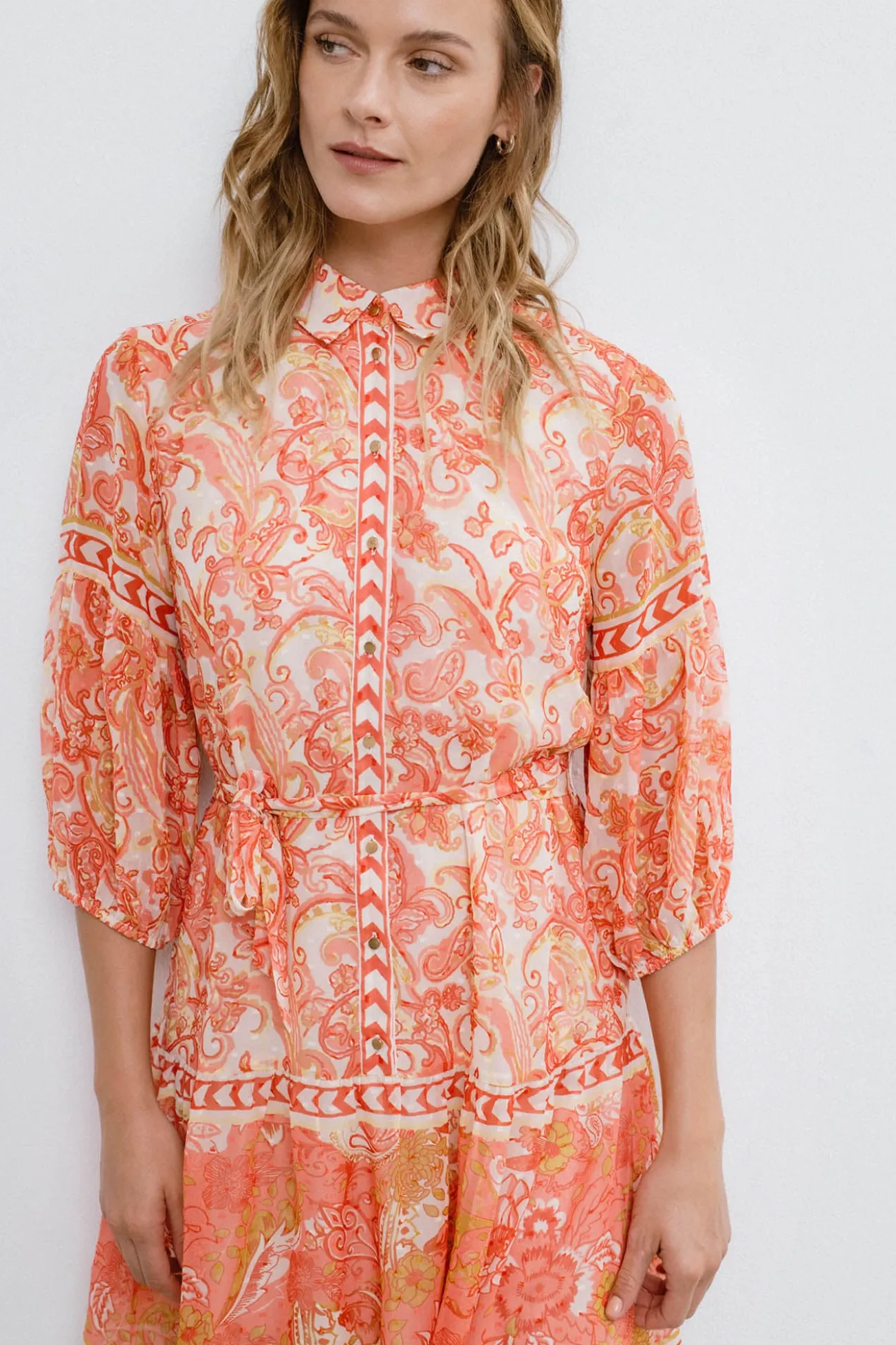 Vestido corto camisero