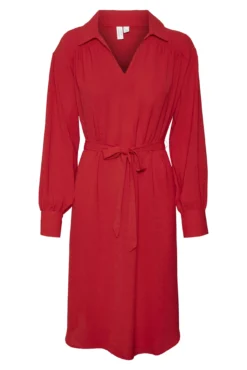 Vestido corto camisero manga larga