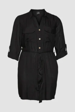 Vestido corto camisero talla grande