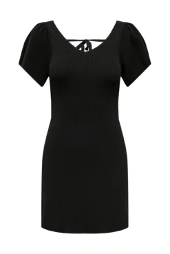 Vestido corto canalé