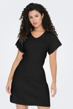 Vestido corto canalé