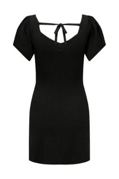 Vestido corto canalé