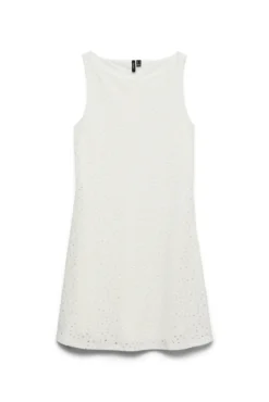 Vestido corto con calados
