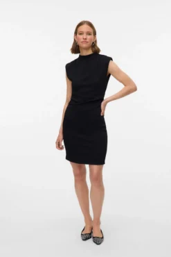 Vestido corto con cuello Perkins