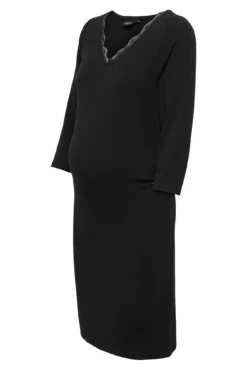 Vestido corto con encaje maternity