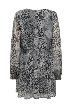 Vestido corto con estampado animal print