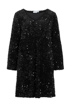 Vestido corto con lentejuelas