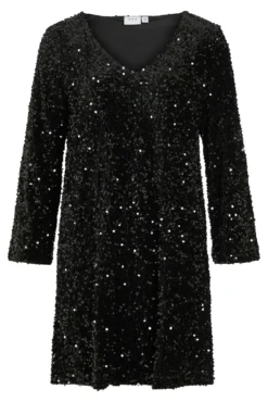 Vestido corto con lentejuelas
