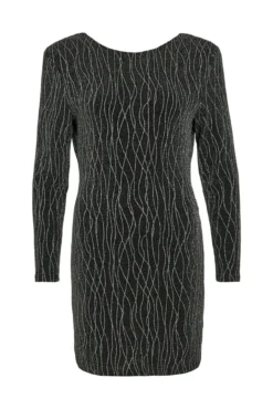 Vestido corto con lúrex