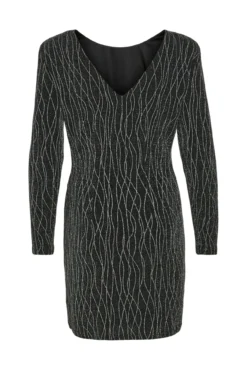 Vestido corto con lúrex