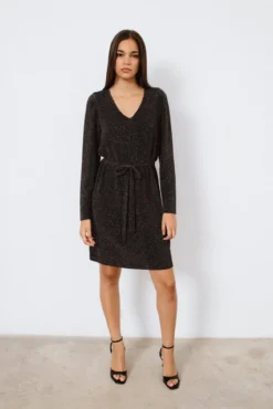 Vestido corto con lúrex