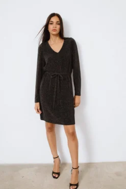 Vestido corto con lúrex