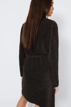 Vestido corto con lúrex