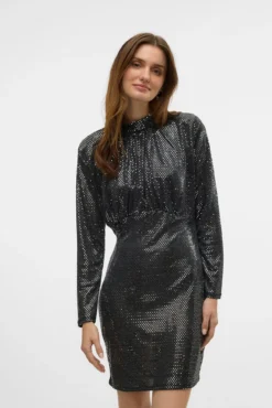 Vestido corto con manga larga