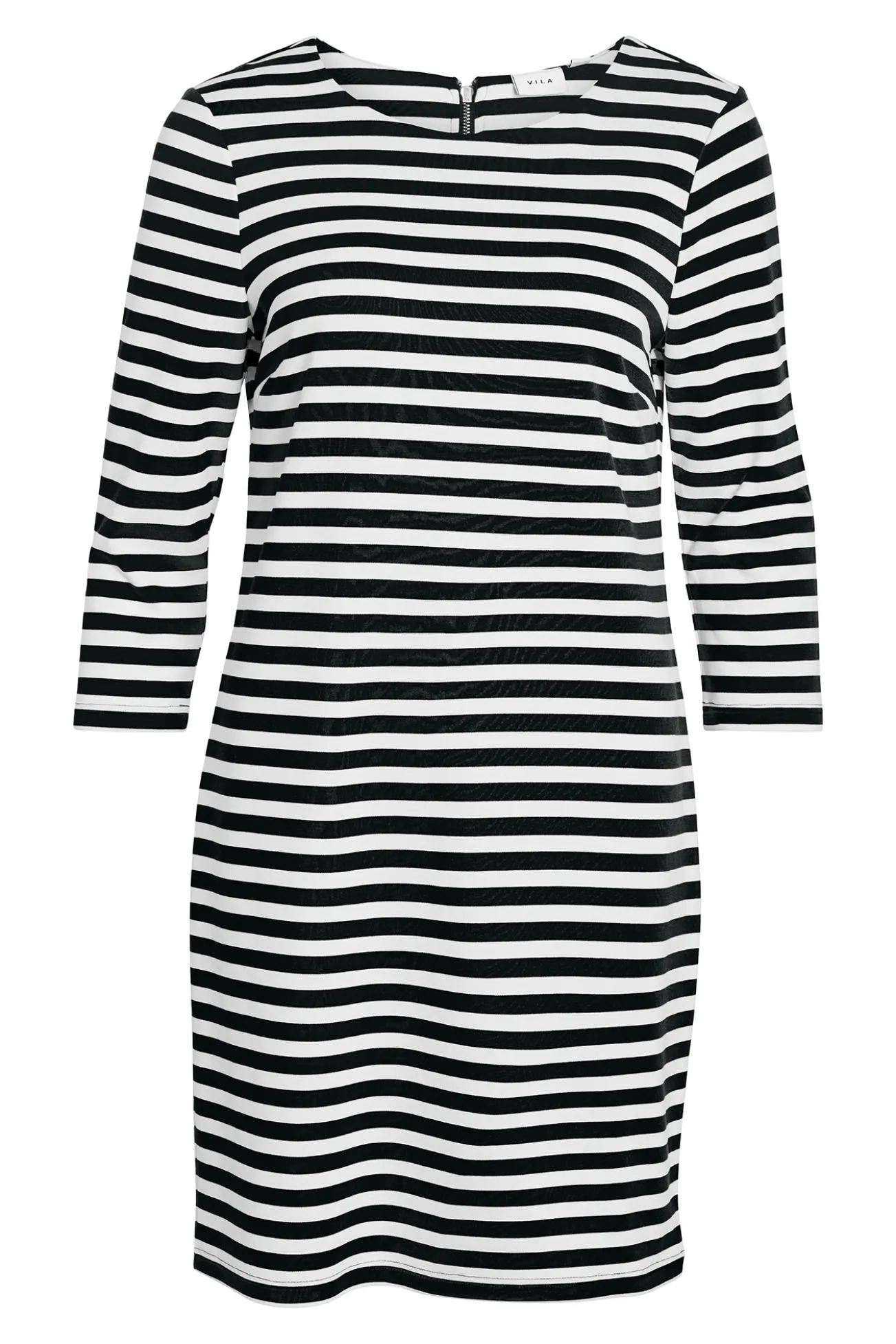 Vestido corto con rayas