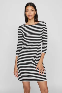 Vestido corto con rayas