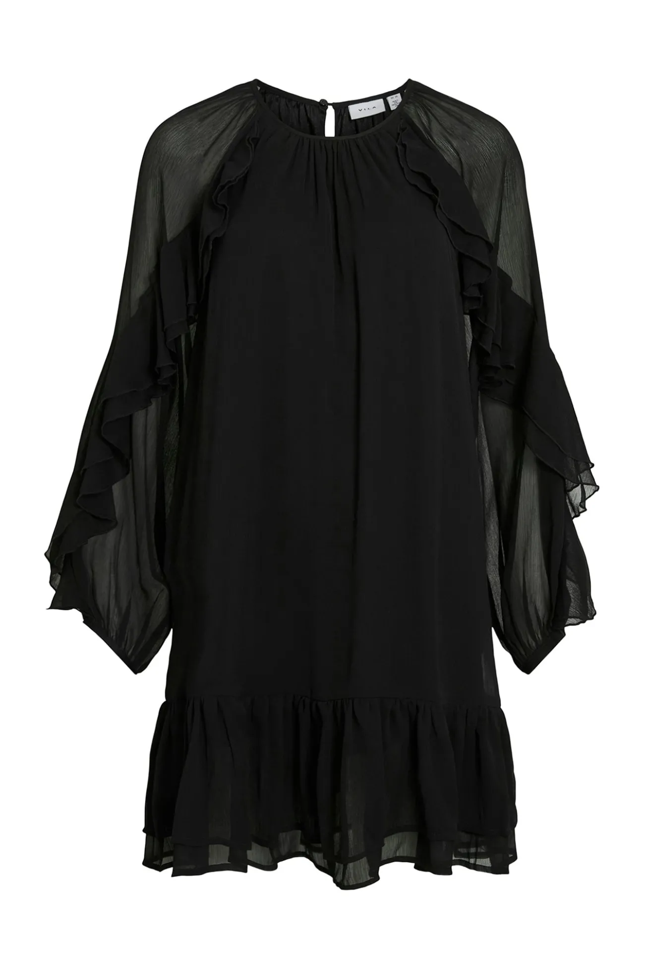 Vestido corto con volantes