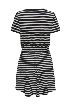 Vestido corto corte regular cuello en V