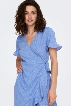Vestido corto cruzado