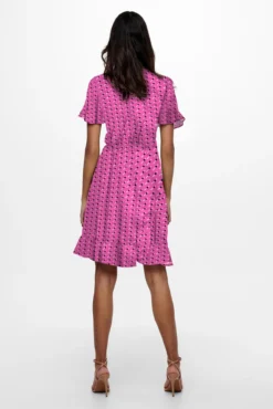 Vestido corto cruzado