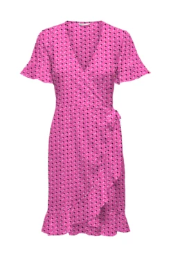 Vestido corto cruzado