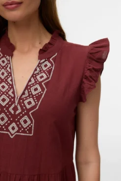 Vestido corto de algodón