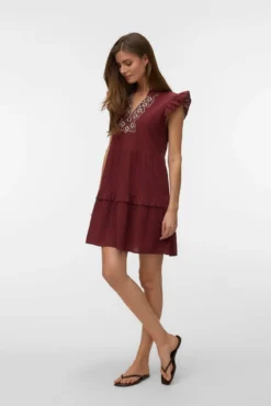 Vestido corto de algodón