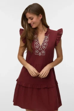 Vestido corto de algodón