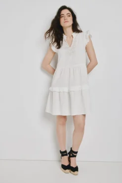 Vestido corto de algodón
