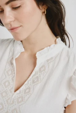 Vestido corto de algodón