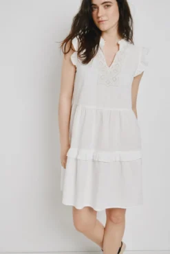 Vestido corto de algodón