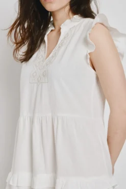 Vestido corto de algodón