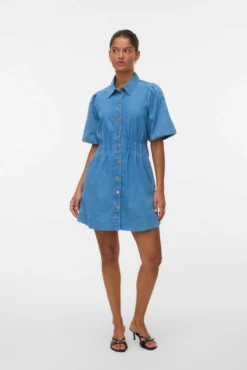 Vestido corto de algodón