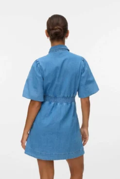 Vestido corto de algodón