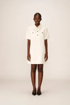 Vestido corto de algodón