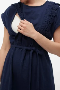 Vestido corto de algodón maternity y lactancia