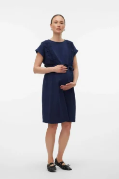 Vestido corto de algodón maternity y lactancia