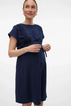 Vestido corto de algodón maternity y lactancia