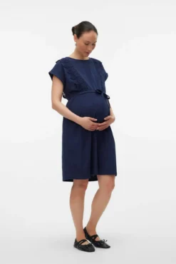 Vestido corto de algodón maternity y lactancia